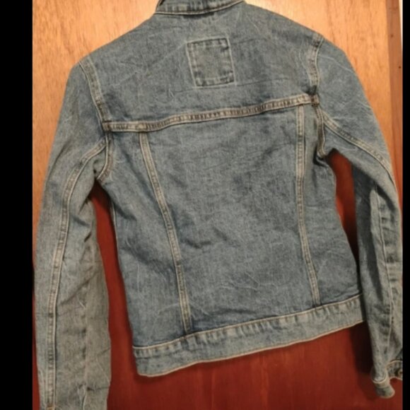 Abercrombie & Fitch Denim Distressed Trucker Button Up Women XS Jacket - Picture 11 of 11